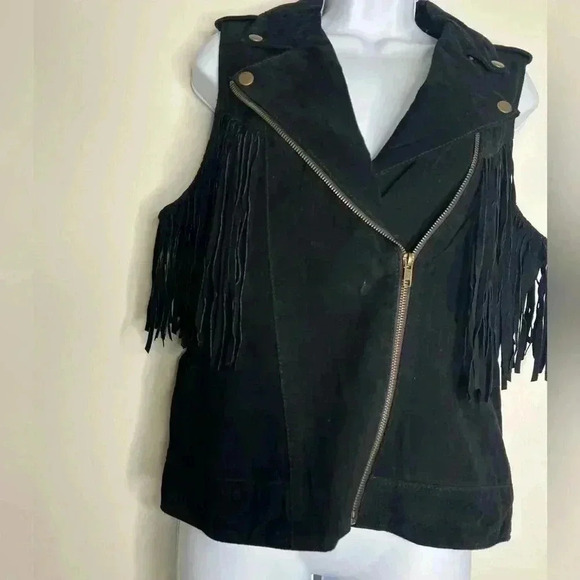 Forever 21 Suede Fringe Vest Size Medium - Picture 4 of 7